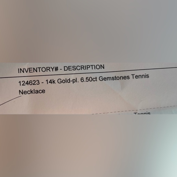 Brand new 14k gold plated 6.50ct gemstone tennis necklace - Picture 7 of 7